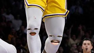 LeBrons knees during games