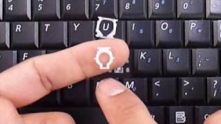 Mini Netbook Laptop Keyboard Key Repair  Fix Install Stuck Sticky Keys  Samsung N110 NC10