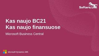 Business Central 21 - Kas naujo?