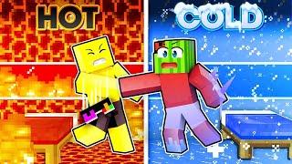 HOT vs COLD House Build BATTLE In Minecraft