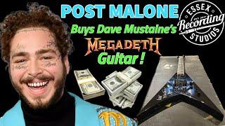 POST MALONE Buys Dave Mustaine Megadeth Guitar at Essex Recording Studios for GQ Magazine