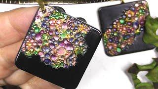 Amazing Metallic Colorful Pattern On The Polymer Clay – With A Very Simple Technique