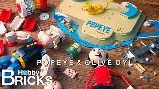 Popeye and Olive Oyl  Speed Build  Pantasy Bricks
