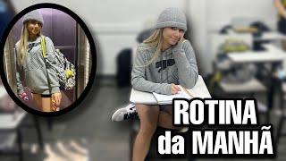 ROTINA DA MANHÃ INDO PARA ESCOLA COM SHORTS CURTO