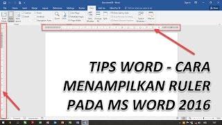 TIPS MS WORD   CARA MENAMPILKAN RULER PADA MS WORD 2016