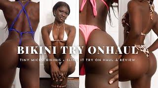 BIKINI TRY ON HAUL tiny micro bikini + sling it try on haul & review