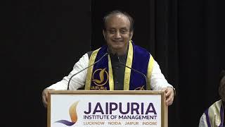 Dr Sudhanshu Trivedi addresses the convocation ceremony of Jaipuria Institute of Management Lucknow