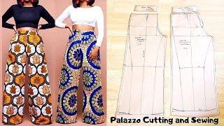 Palazzo Pant Pattern drafting Cutting and Stitching DETAILED  Wide Leg TrouserPattern drafting