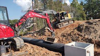 Installing The Massive Overflow System On The 9 Acre Pond