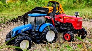 New Tractor and JCB Mud Working   Tractor video  jcb video  bommu kutty 