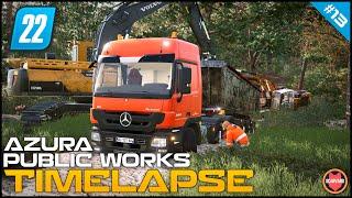  Mercedes Truck Stuck In The Mud + Building A Dirt Ramp ⭐ FS22 Azura Public Works Timelapse