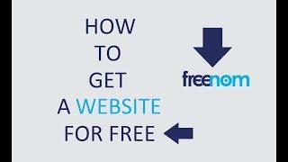 How to get a Website for free and design it  Using Freenom 