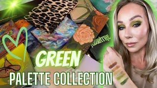 GREEN EYESHADOW PALETTES COLLECTION with Swatches