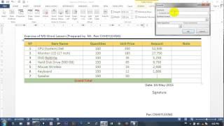 How to Calculate in MS Word 2013
