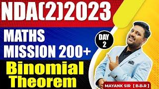 BINOMIAL THEOREM  NDA MATHS PREPARATION  MATHS PREPARATION FOR NDA 2 2023  NDA EXAM  NDA 2 2023
