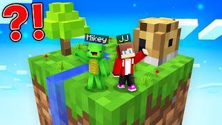 JJ and Mikey Survive On ONE BLOCK in Minecraft  - Maizen