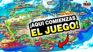  Comparando EL MAPA DE PALDEA Respecto a la ESPAÑA REAL en Pokémon Escarlata y Púrpura