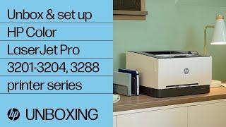 Unbox and set up  HP Color LaserJet Pro 3201-3204 3288 printer series  HP Support