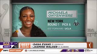 UCLAs Michaela Onyenwere Gets Drafted #6 in the 2021 WNBA Draft by the NY Liberty. #WNBADraft #WNBA