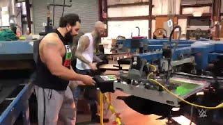 Rusev visits the printers of his Happy Rusev Day shirts