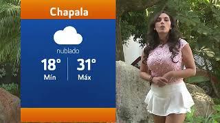 sexy conductora del clima