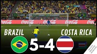 Penalty shootout  Brazil 5-4 Costa Rica  AMERICA CUP 2024  Video game simulation