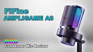 Studio-Like Sounding RGB Condenser Microphone  FiFine Ampligame A8 Review