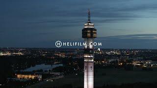 7918. Kaknästornet Kaknäs Tower Drone Stock Footage Video