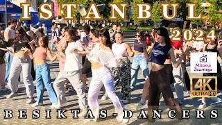 Istanbul Besiktas Akaretler 4K Walking Tour  Foods Street Dance Cafe Bars  July 2024  UHD