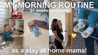 my *realistic* morning routine as a STAY AT HOME MOM + 24 weeks pregnant