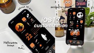 iOS 17 aesthetic customization Halloween   widgets change icons tutorial