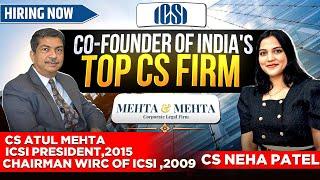 From a Student to ICSI President and Co-Founder of a TOP CS Firm  Journey of a CS LEADER  Hiring