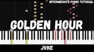 JVKE - Golden Hour Intermediate Piano Tutorial