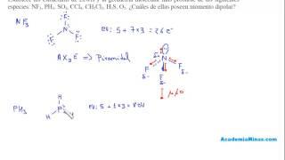 Estructuras de Lewis geometría y polaridad de NF3 PH3 SO3 CCl4 CH2Cl2 H2S O2