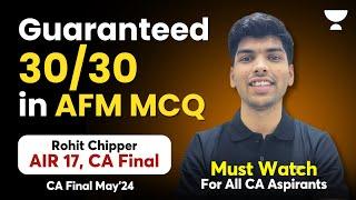 AFM MCQ Hacks and Summary  MCQ Compilation  CA Final May 2024