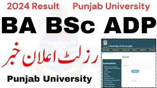 BA BSc ADP Result 2024 PU  Adp Result 2024 PU  Ada Ads Result 2024 PU