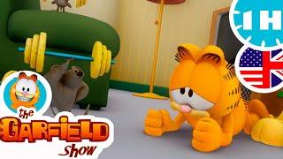  Garfield forced by the muscular mouse to practice sports  