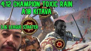 412 Champion Toxic Rain darkee build A10 Kitava deathless leveling run for 3.16 league start