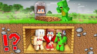 JJ with Mikey GIRL and JJ GIRL BURIED ALIVE FELL in LOVE Mikey is SAD in Minecraft - Maizen