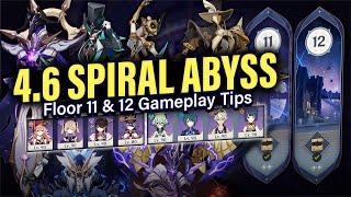 How to BEAT 4.6 SPIRAL ABYSS Floor 11 & 12 Guide & Tips w 4-Star Teams  Genshin Impact 4.6