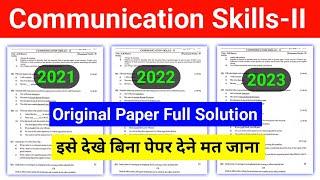 communication skills 2nd 4th semester previous year question paper solution  communication skills 2