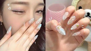 *using only amazon products* easy seashell gel-x extensions at home ‧₊˚彡 nail therapy ep. 16