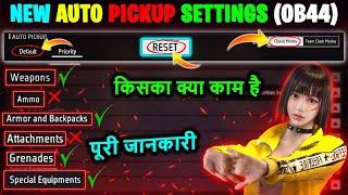 Auto Pickup Setting Full Details & Practical Free Fire  Auto Pickup Priority Setting  EP - 3