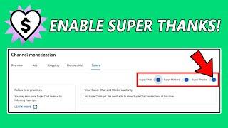 How To Enable Super Thanks Button On YouTube Videos 2024