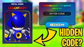This HIDDEN CODE gives you METAL SONIC in Sonic Speed Simulator? - Roblox