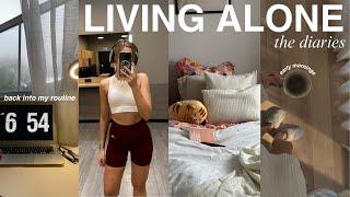 LIVING ALONE getting back into a routine  days in dental school new hair gym routine