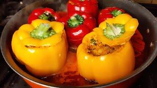 how to make delicious stuffed bell peppers with beef and rice  easy recipe