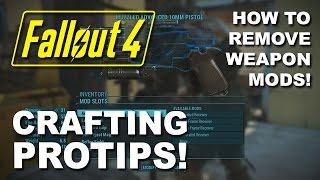 FALLOUT 4 Weapon Modding PROTIP - How to Take Mods Off a Weapon & Move them to Another Armor Too