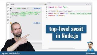 How to use top-level await in Node.js