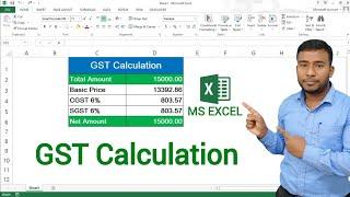How to Calculate GST in Microsoft Excel  GST Calculator in Excel